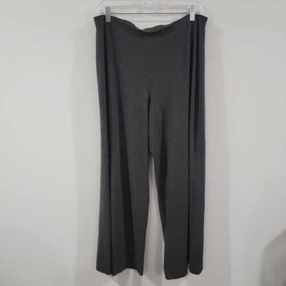J Jill Womens Slouchy Wide Leg Pants Size Large Stretch Gray Minimalist Comfy - Picture 1 of 8